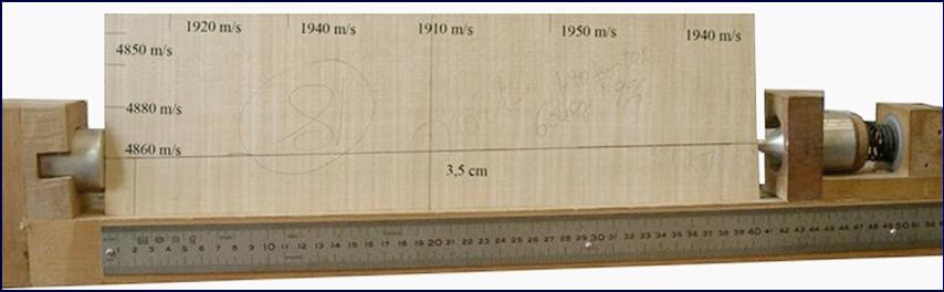 Violin wood speed tester