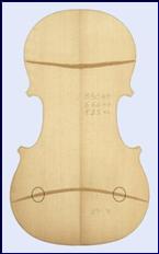 Mode 5 nodal lines of a violin top plate