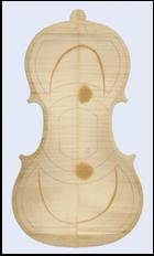 Mode 5 nodal lines of a violin back plate