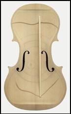 Lignes nodales du mode 5 d'une table barr�e de violon